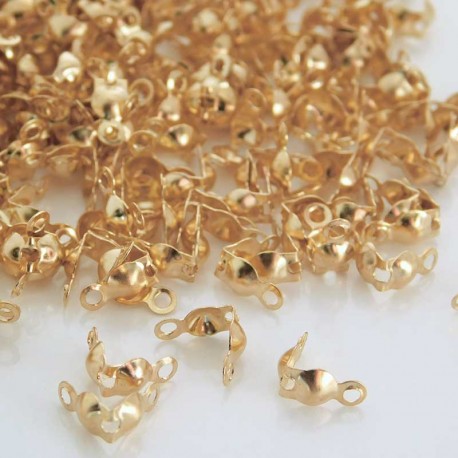 Calottes 7mm x 4mm - Light Gold Plated - Pack of 50