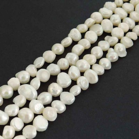 5-7mm Freshwater Pearl Nuggets - Ivory - 34cm Strand