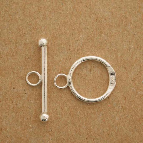 12mm Sterling Silver Toggle Clasp - 1 set