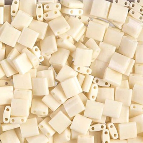 Miyuki Tila Beads 5mm - Ivory Pearl Ceylon Lustre - 5g