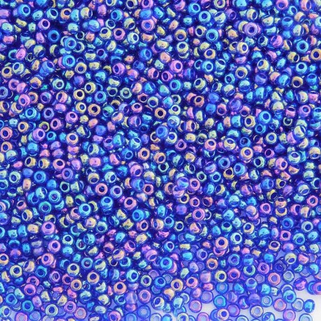 11/0 Czech Seed Beads - Dark Sapphire AB - 20g