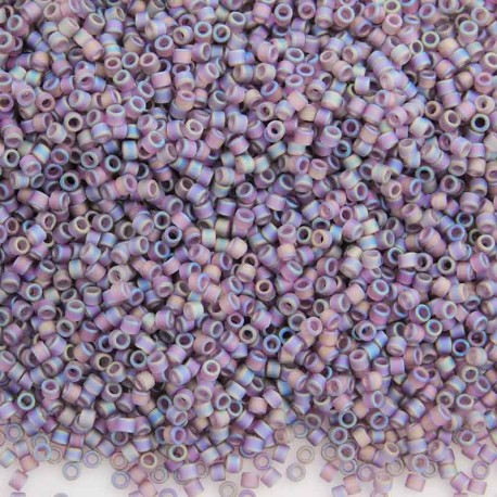 Delica 11/0 (DB869) Miyuki Seed Beads - Matt Transparent Mauve AB - 5g