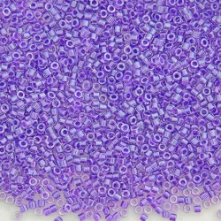 Delica 11/0 (DB906) Seed Beads - Sparkling Purple Lined Crystal - 5g