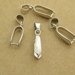 22mm Pinch Bail - Silver Tone - Pack of 1