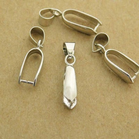 22mm Pinch Bail - Silver Tone - Pack of 1