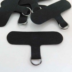 Phone Lanyard Tether Tag - Black - Pack of 1 or 5