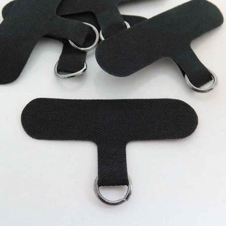 Phone Lanyard Tether Tag - Black - Pack of 1 or 5
