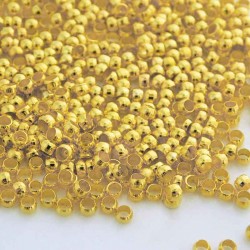 3.5mm Crimp Beads - Gold Plated - Pack of 100