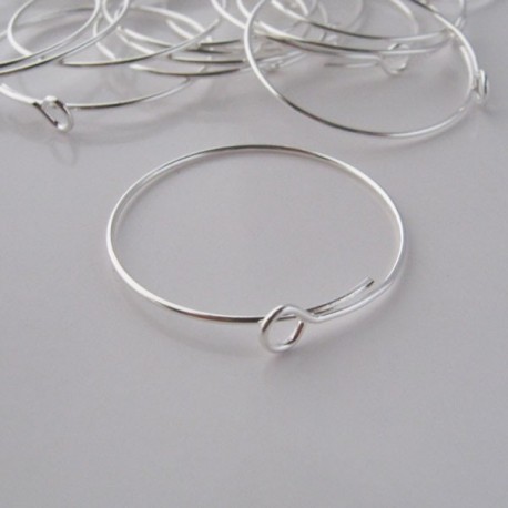 Wine Glass Charm Rings Silver Plated 25mm