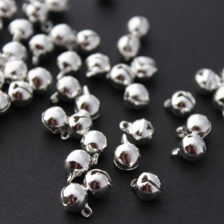 Silver Plated Jingle Bell Charms