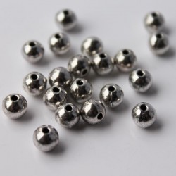6mm Seamless Beads - Antique Silver Tone - Pack of 50