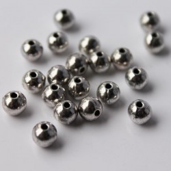 6mm Seamless Beads - Antique Silver Tone 