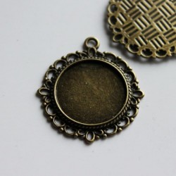 Round Cabochon Setting - Bronze Tone (fits 20mm) - Pack of 1
