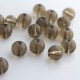 10mm Round Crystal Glass Beads - Smoky Topaz - Pack of 30