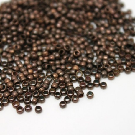 2mm Copper Tone Crimp Beads