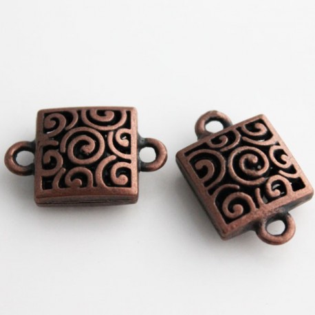 Copper Tone Hollow Connector - Pack of 1